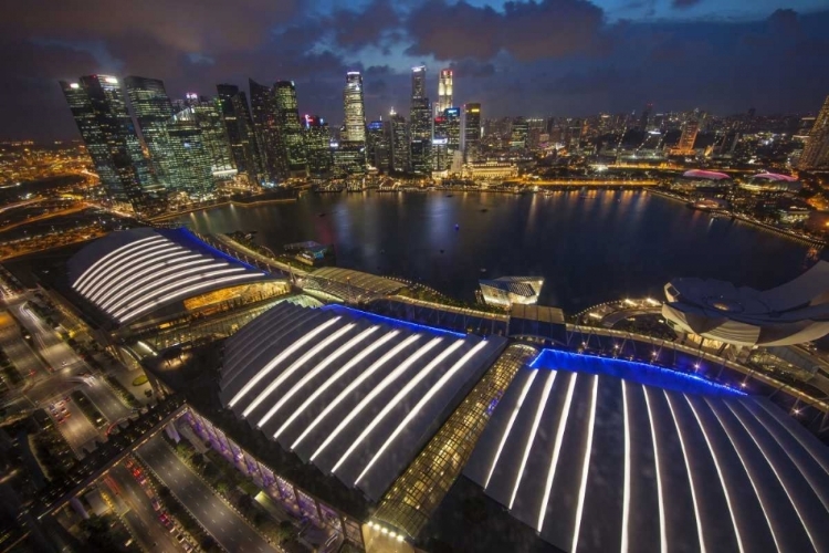 Picture of SINGAPORE DOWNTOWN OVERVIEW AT NIGHT