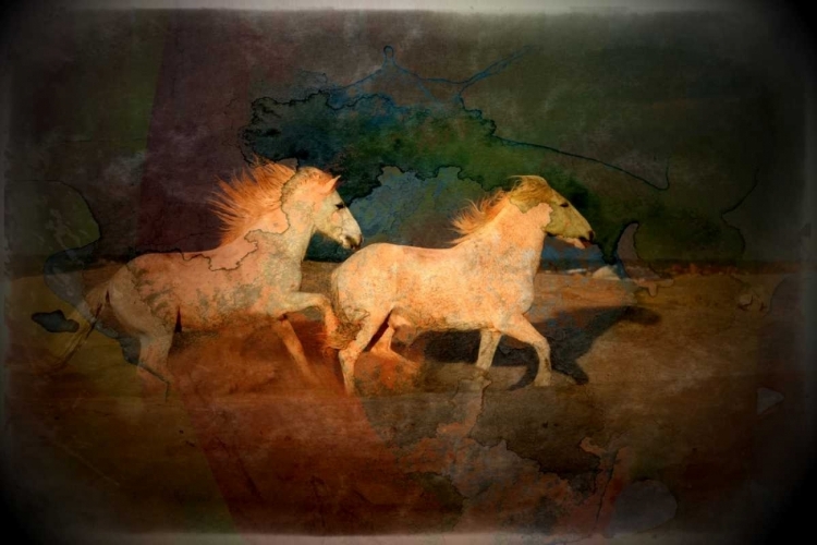 Picture of ARTISTIC CONCEPTION OF RUNNING HORSES