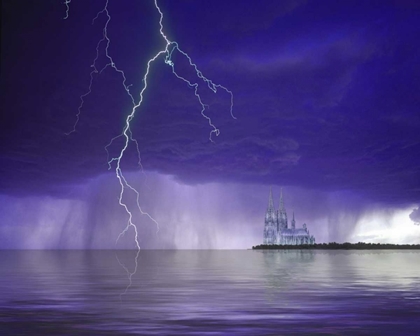 Picture of GANTASY CATHEDRAL, LIGHTNING AND WATER