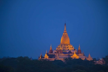 Picture of MYANMAR, BAGAN TWILIGHT ON ANANDA TEMPLE