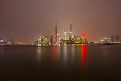 Picture of CHINA, SHANGHAI DOWNTOWN BUILDINGS AT NIGHT
