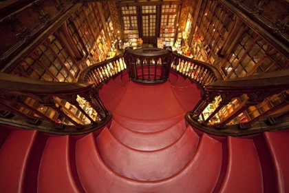 Picture of PORTUGAL, PORTO STAIRWAY IN LELLO BOOK STORE