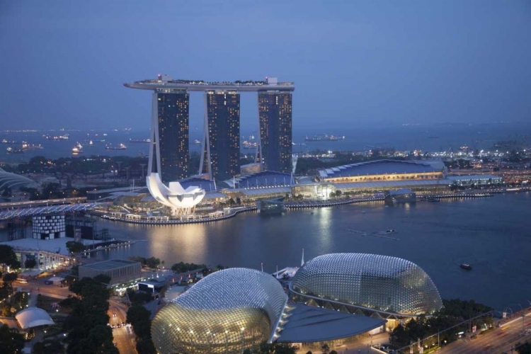 Picture of SINGAPORE SUNRISE OVER THE DOWNTOWN CITYSCAPE