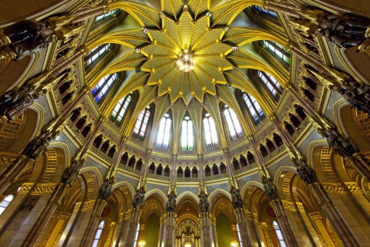 Picture of HUNGARY, BUDAPEST PARLIAMENT BUILDING INTERIOR