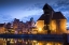 Picture of POLAND, GDANSK BUILDINGS REFLECT IN PORT WATER