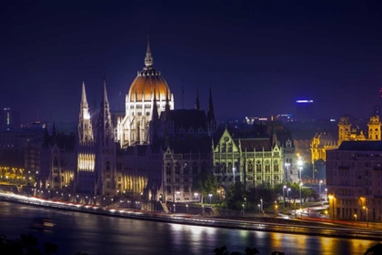 Picture of HUNGARY, BUDAPEST PARLIAMENT BUILDING AT NIGHT