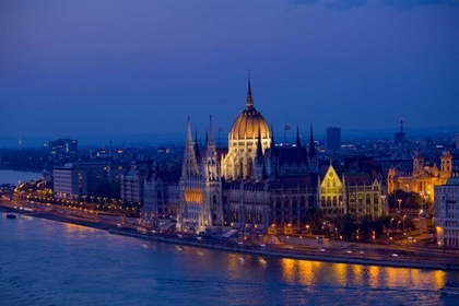 Picture of HUNGARY, BUDAPEST PARLIAMENT BUILDING AND CITY