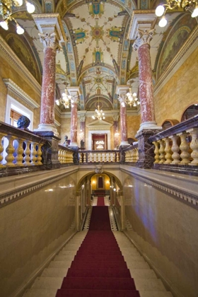 Picture of HUNGARY, BUDAPEST PARLIAMENT BUILDING INTERIOR