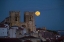 Picture of PORTUGAL, LISBON LISBON CATHEDRAL AND FULL MOON