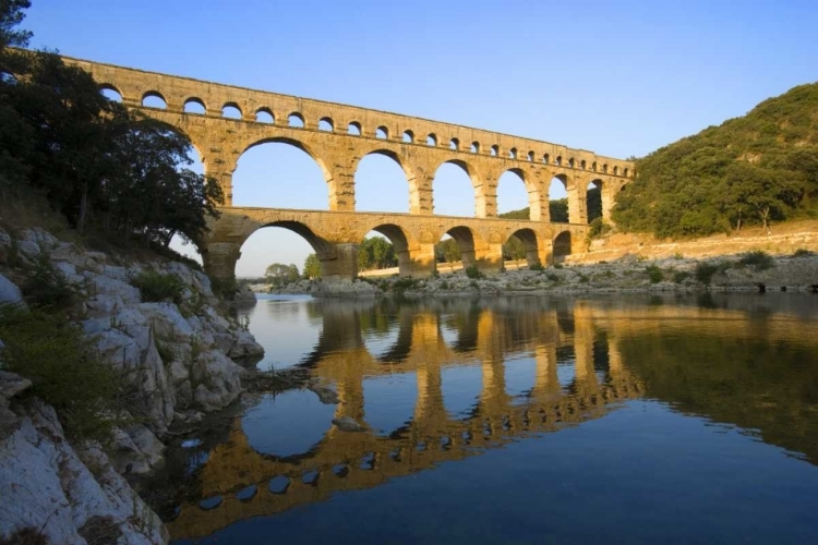 Picture of FRANCE, AVIGNON THE PONT DU GARD ROMAN AQUEDUCT