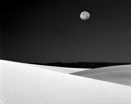 Picture of NEW MEXICO, WHITE SANDS NM NIGHT WITH FULL MOON