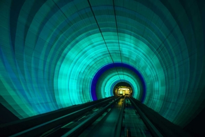 Picture of SINGAPORE COLORFUL RAILROAD TUNNEL UNDER A RIVER