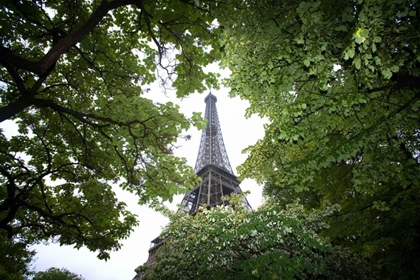 Picture of FRANCE, PARIS PORTION OF EIFFEL TOWER IN DAYTIME