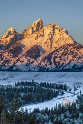 Picture of WY, GRAND TETONS MOUNTAIN LANDSCAPE AT SUNRISE