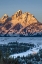 Picture of WY, GRAND TETONS MOUNTAIN LANDSCAPE AT SUNRISE