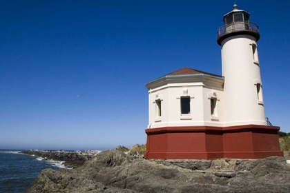 Picture of OREGON, BANDON VIEW OF COQUILLE RIVER LIGHTHOUSE