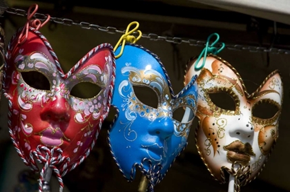 Picture of ITALY, VENICE DISPLAY OF VENETIAN CARNIVAL MASKS