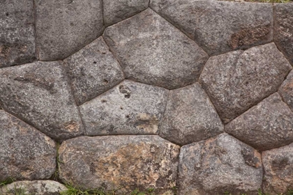 Picture of PERU, CUZCO INCA WALL AT FORT SACSAYHUAMAN RUINS