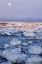 Picture of CANADA, HUDSON BAY SUNSET AND FULL MOON RISING