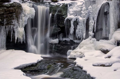 Picture of WEST VIRGINIA, BLACKWATER FALLS FROZEN WATERFALL