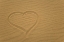 Picture of HEART OUTLINE DRAWN IN SAND