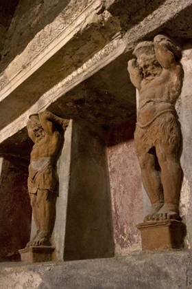 Picture of ITALY, CAMPANIA, POMPEII VIEW OF TELAMONS