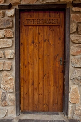 Picture of NAMIBIA, AUS FRONT DOOR OF BOULDER CHALET