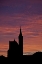 Picture of NAMIBIA, LUDERITZ CHURCH SILHOUETTED BY SUNRISE