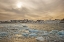 Picture of SOUTH GEORGIA ISL SUNSET OVER WATER AND SEA ICE