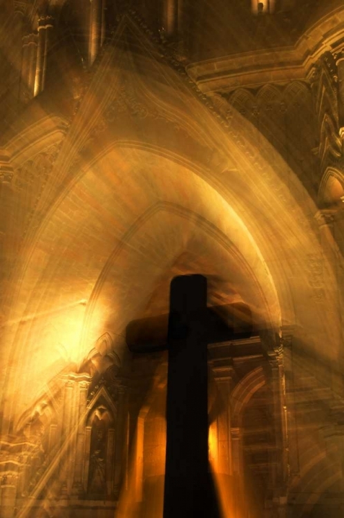 Picture of MEXICO ABSTRACT OF CROSS IN FRONT OF CHURCH