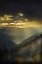Picture of NC, GREAT SMOKY MTS GOD RAYS OVER MOUNTAINS