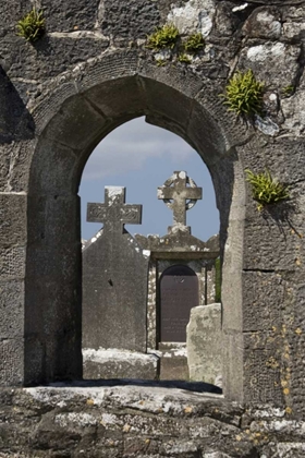 Picture of IRELAND, CO MAYOTOMBSTONES AT BURRISHOOLE ABBEY