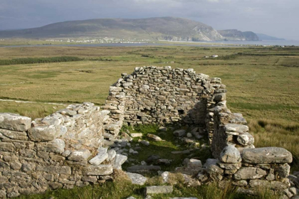 Picture of IRELAND, MAYO, ACHILL ISLAND RUINS AT SLIEVEMORE