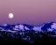 Picture of WA, OLYMPIC NP MOONRISE FROM HURRICANE RIDGE