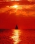 Picture of MICHIGAN, MACKINAW, LAKE HURON SAILBOAT AT DAWN