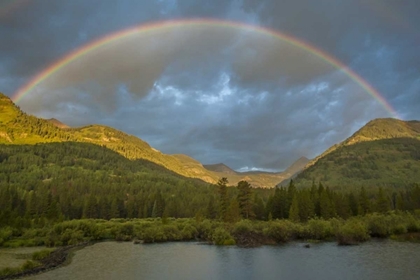 Picture of CO, GUNNISON NF RAINBOW OVER SLATE RIVER VALLEY