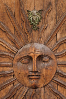 Picture of MEXICO SUN CARVING ON DOORWAY