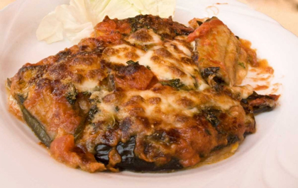 Picture of ITALY, POSITANO PLATE OF EGGPLANT PARMESAN