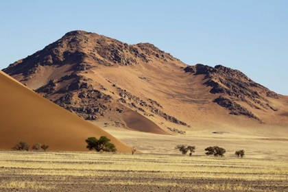 Picture of NAMIBIA, SOSSUSVLEI SAND DUNE AND MOUNTAIN