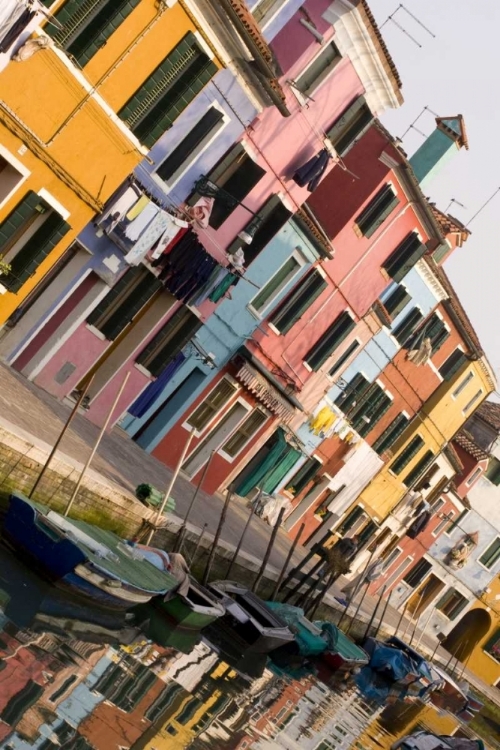 Picture of ITALY, VENICE HOUSE REFLECTIONS ON A CANAL