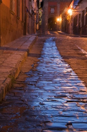 Picture of MEXICO STREAK OF WATER ON COBBLESTONE STREET