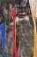 Picture of BHUTAN PRAYER FLAGS HANG NEAR TAKTSHANG