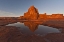 Picture of UT, ARCHES NP, ROCK FORMATION REFLECT IN PUDDLE