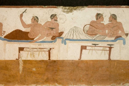 Picture of ITALY, PAESTUM FRESCO FROM THE DIVERS TOMB