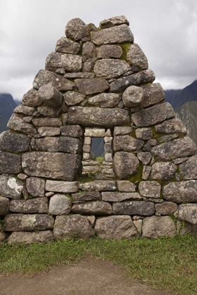 Picture of PERU, MACHU PICCHU ALIGNED WINDOWS IN RUINS