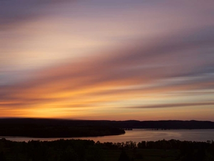 Picture of CANADA SUNSET ON MEADOW AND ST JOHN RIVER