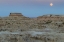 Picture of USA, SOUTH DAKOTA MOONRISE IN BADLANDS NP