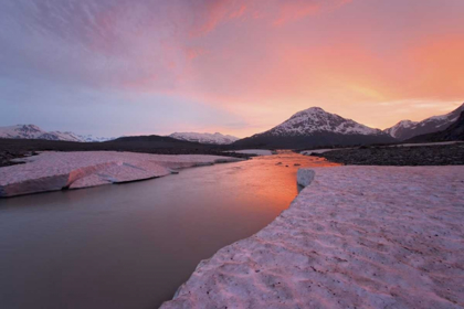 Picture of CANADA, BC, VIEW OF ALSEK RIVER AT SUNSET