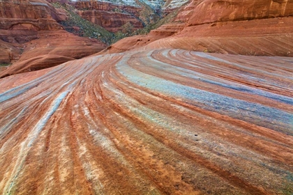Picture of UT, GLEN CANYON PATTERNS IN SANDSTONE ROCK