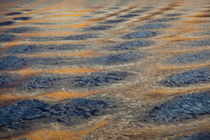 Picture of CANADA, BC, SUNSET ON WATER WAVE PATTERNS